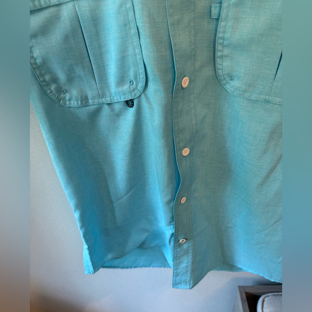 IZOD MENS SURFSIDE BEACH WOVEN SHORT SLEEVE BUTTON DOWN SHIRT SMALL NWOT - Picture 7 of 12